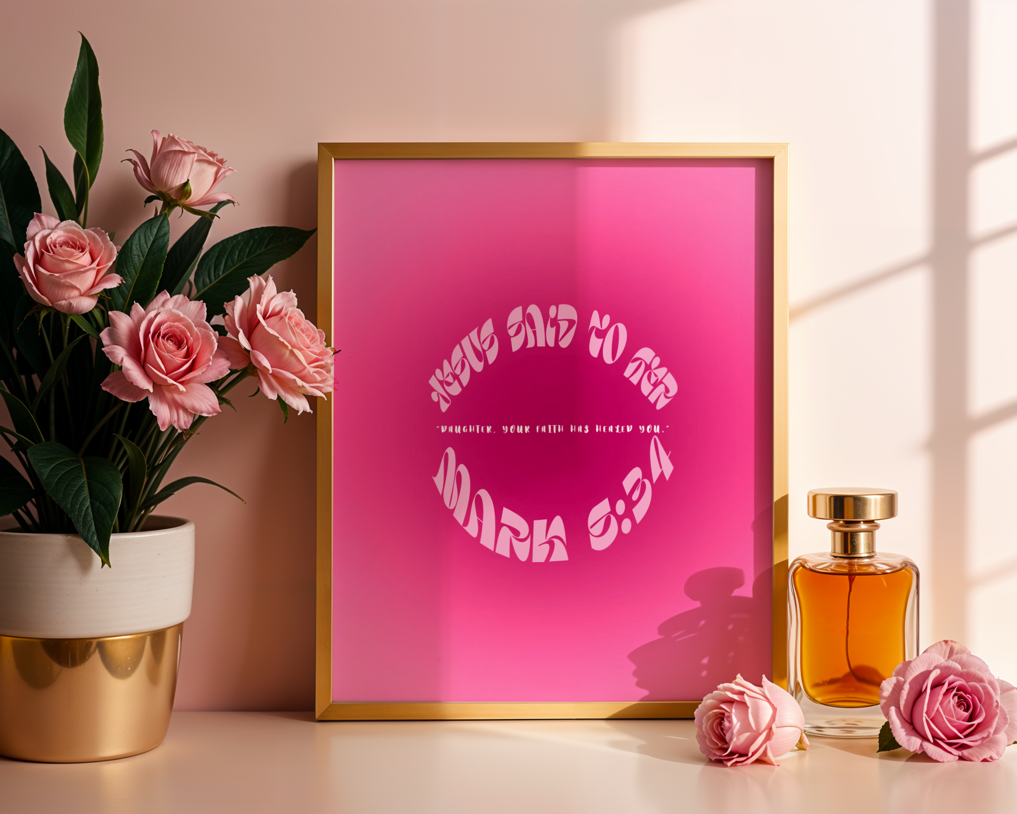 Inspiring God-Inspired Matte Posters, Faith Wall Art, Girl Empowerment Decor, Uplifting Home Print, Bible Verse Decorations