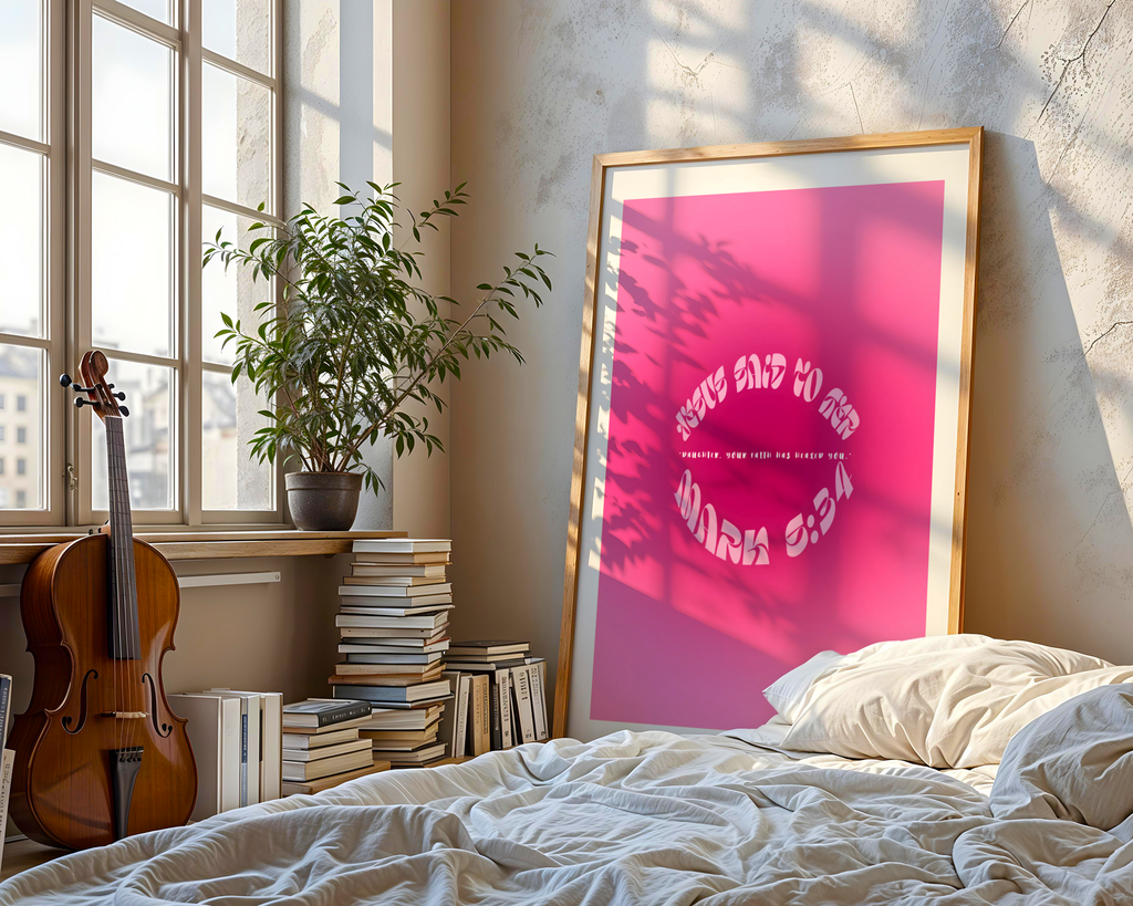 Inspiring God-Inspired Matte Posters, Faith Wall Art, Girl Empowerment Decor, Uplifting Home Print, Bible Verse Decorations