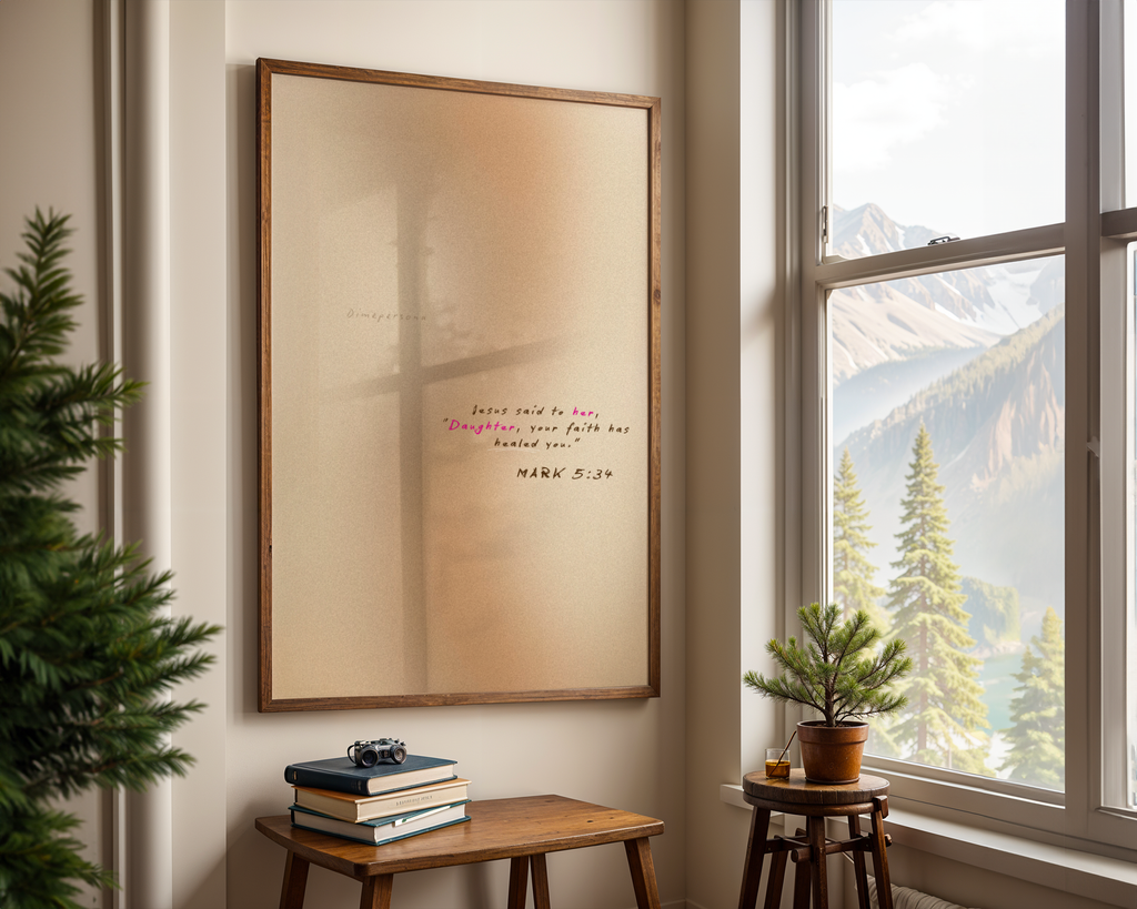 Inspiring God-Inspired Matte Posters, Faith Wall Art, Girl Empowerment Decor, Uplifting Home Print, Bible Verse Decorations