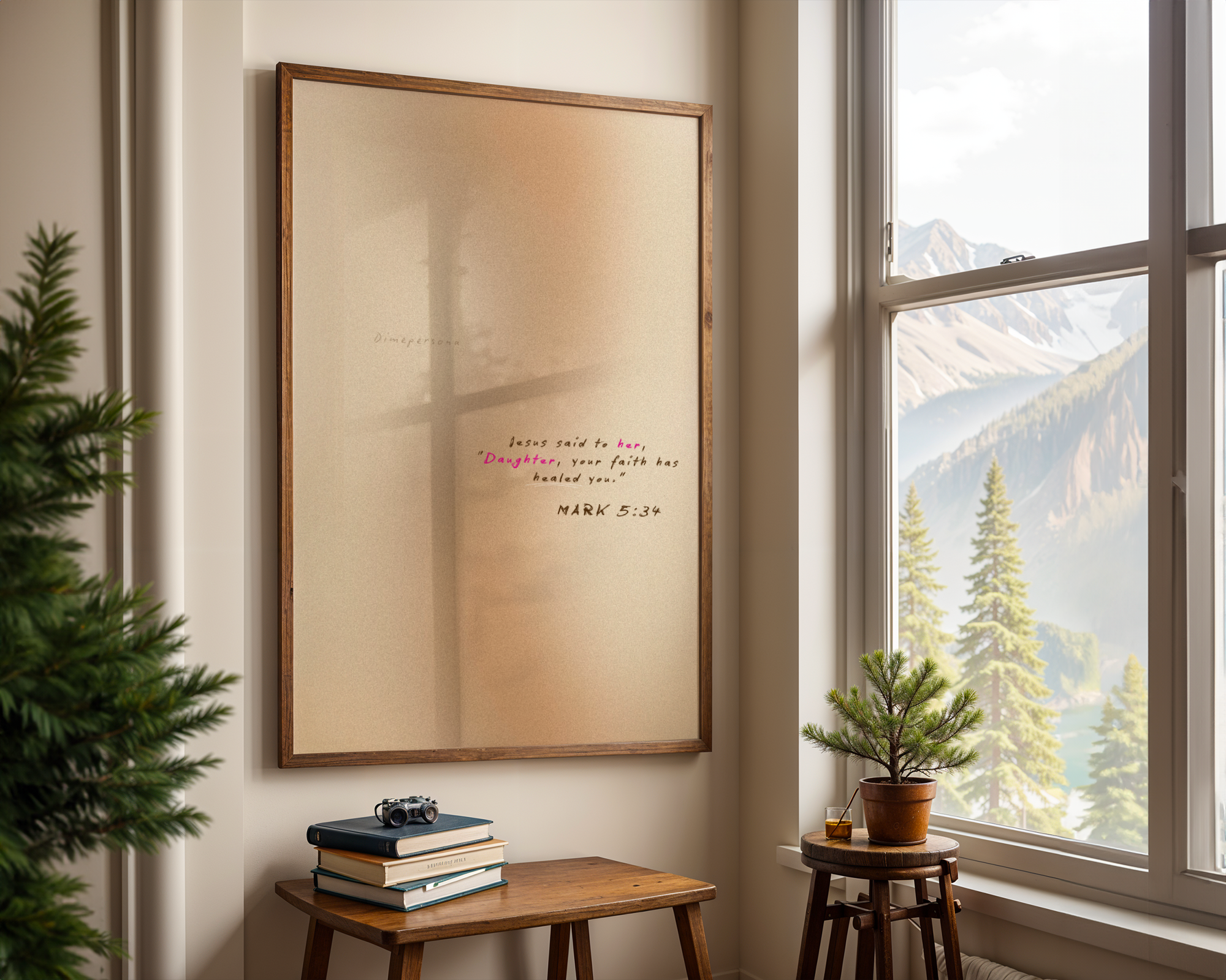 Inspiring God-Inspired Matte Posters, Faith Wall Art, Girl Empowerment Decor, Uplifting Home Print, Bible Verse Decorations