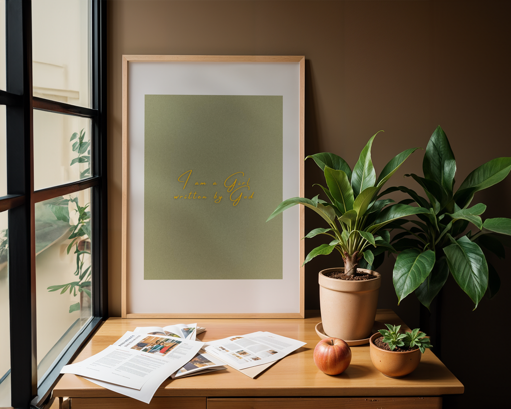 Inspiring God-Inspired Matte Posters, Faith Wall Art, Girl Empowerment Decor, Uplifting Home Print, Bible Verse Decorations