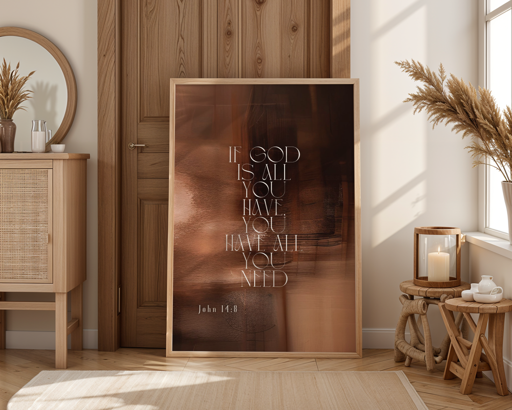Inspirational Wall Art Print, Motivational Poster, Modern Home Decor, Religious Quote Decor, Faith-Based Art, Gift for Believers