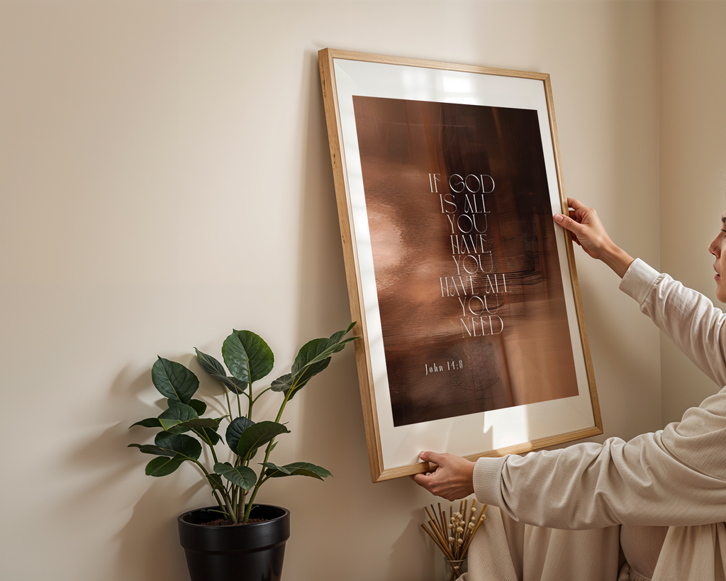 Inspirational Wall Art Print, Motivational Poster, Modern Home Decor, Religious Quote Decor, Faith-Based Art, Gift for Believers