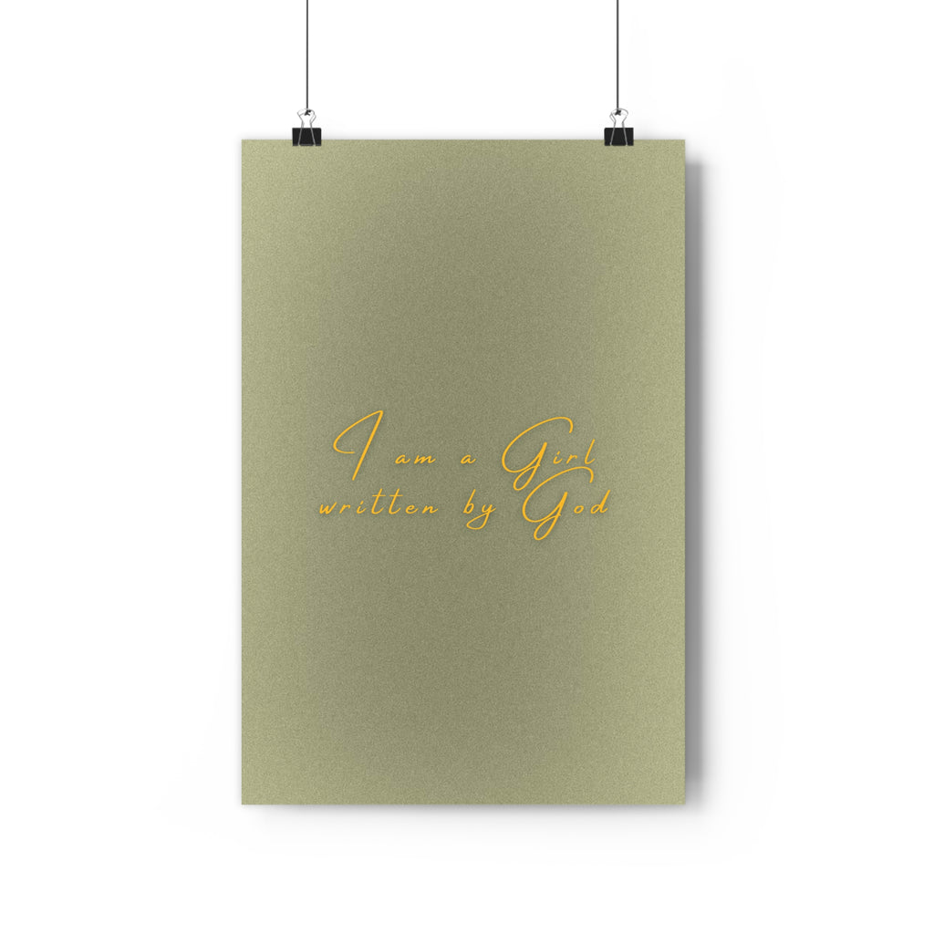 Inspiring God-Inspired Matte Posters, Faith Wall Art, Girl Empowerment Decor, Uplifting Home Print, Bible Verse Decorations